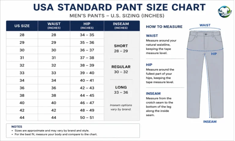 pant size