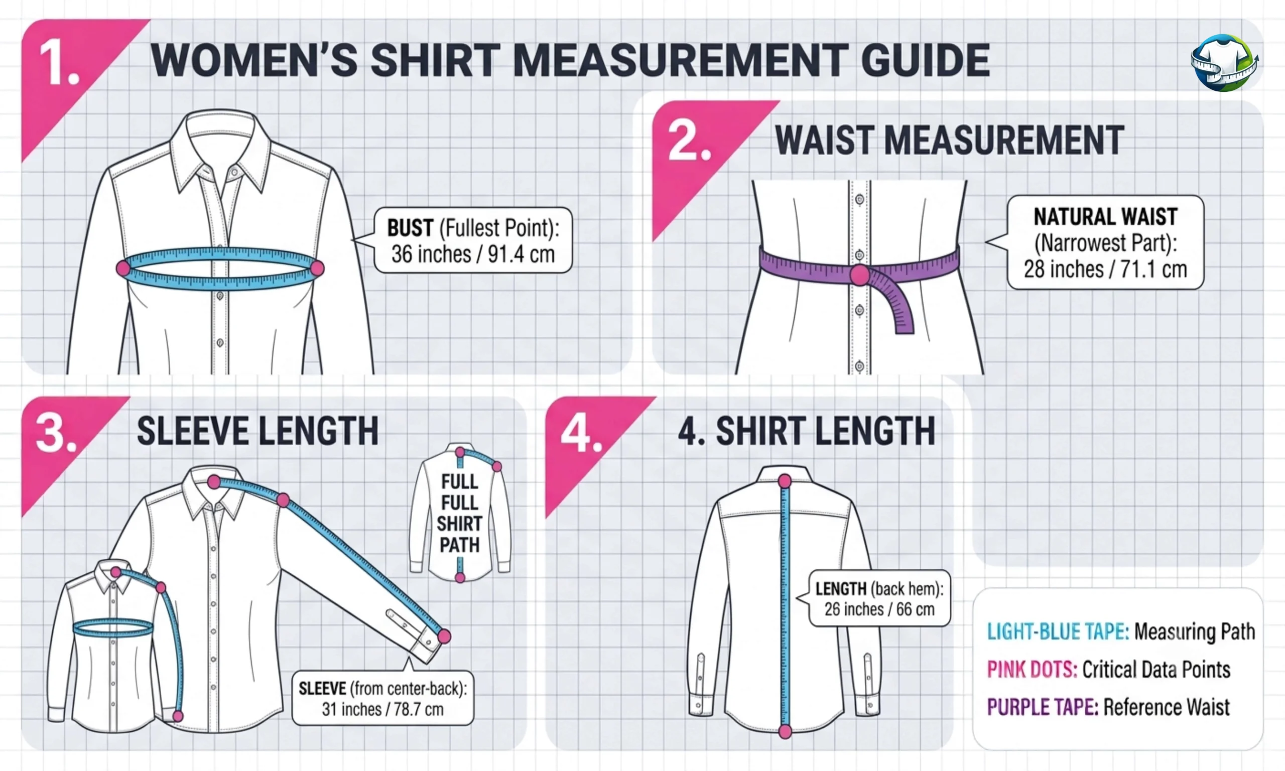Women Shirt Size Chart