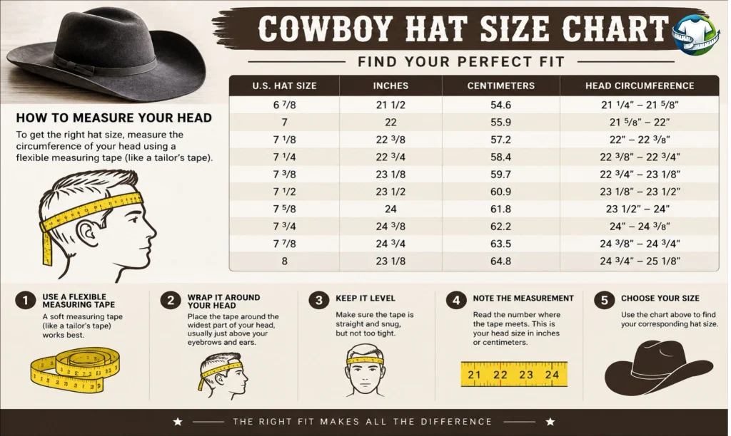 Cowboy Hat Size Chart